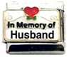 Italian Charms - Fits Nomination - Enamel - IN MEMORY OF HUSBAND